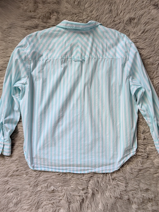 EUC AYR The Deep End Button Down Shirt in Teal Wasabi - Picture 12 of 16